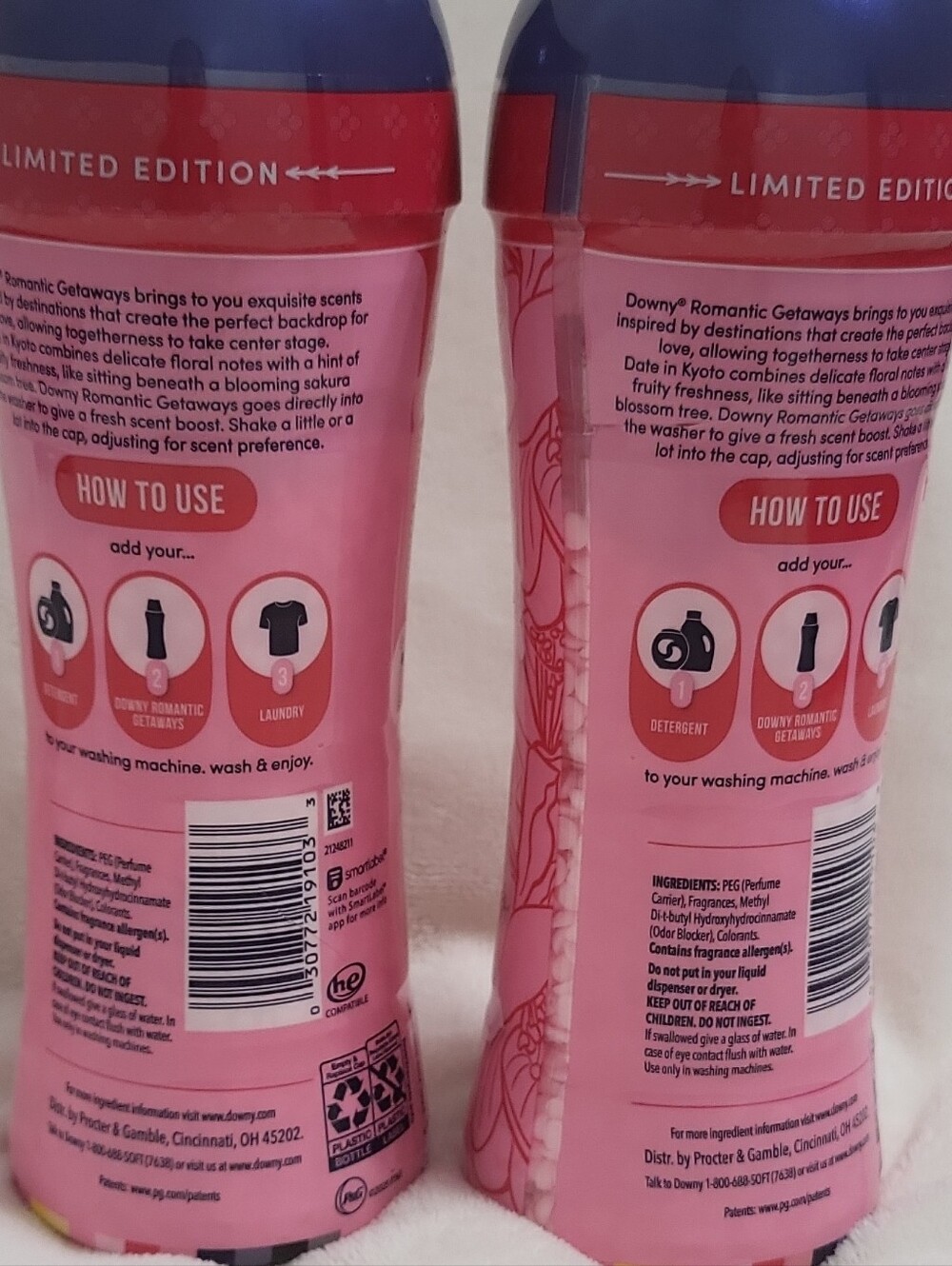 2 Downy Romantic Getaways Date in Kyoto Scent Booster Beads Limited 7.8 oz each - Picture 8 of 11
